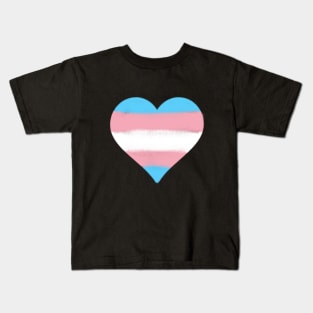 Transgender Flag Heart Kids T-Shirt